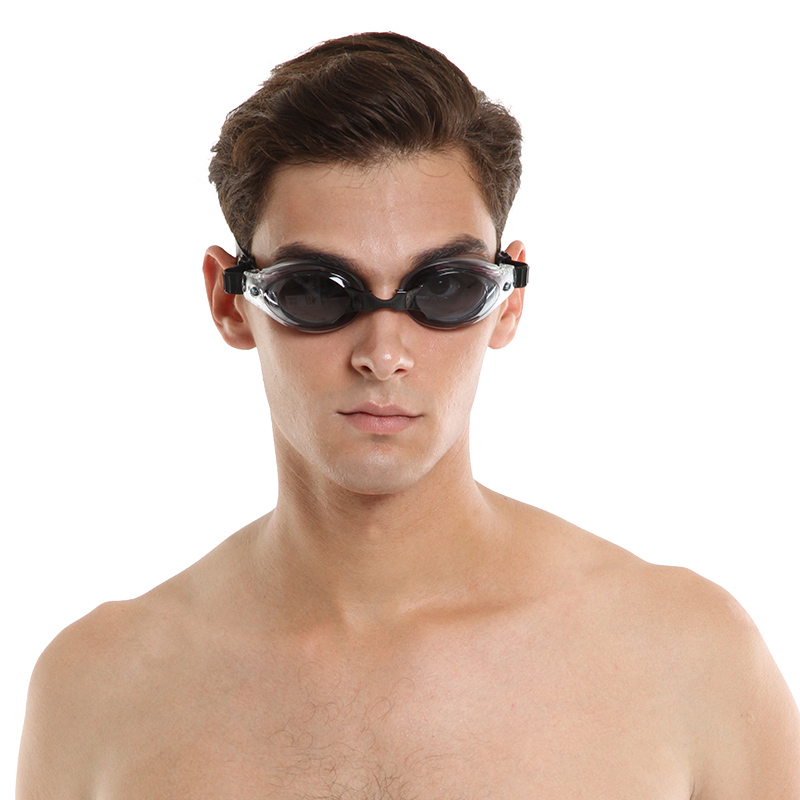 速比涛speedo 游泳镜高清防雾防水眼镜男士女士泳镜黑色11301799