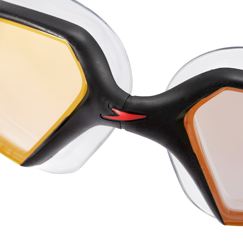 速比涛（Speedo） 泳镜 舒适 超大款 高清防雾防水游泳镜 男士女士游泳眼镜 镀膜金色