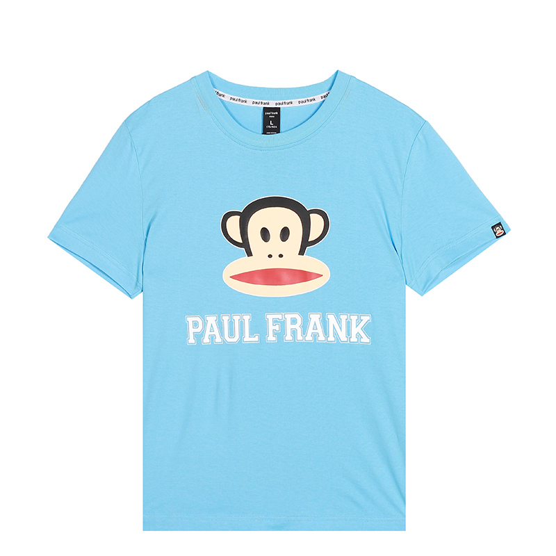 Paul Frank大嘴猴夏季时尚经典 运动休闲短T 潮 男 蓝色 M