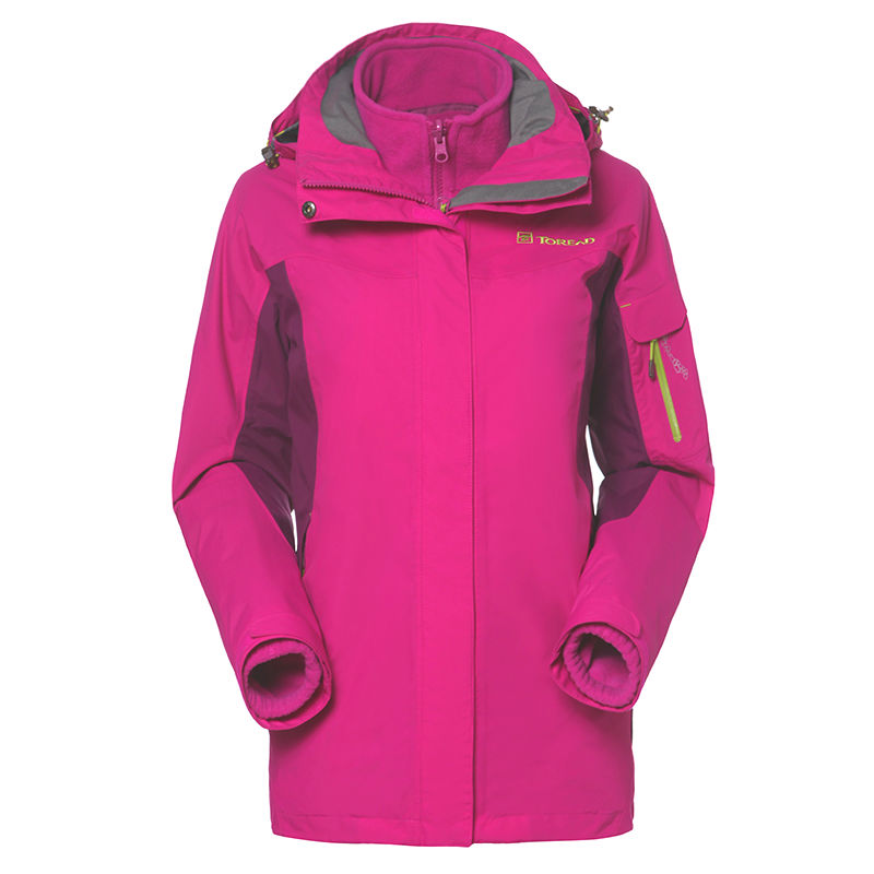 探路者冲锋衣 秋冬男女两件套三合一防水滑雪登山服