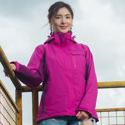 探路者冲锋衣三合一男女外套防水抓绒两件套TAWE91603/92604